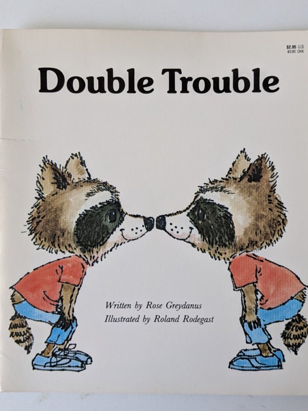 5/$15 Picture Book Vintage Kids Double Trouble Twins Raccoons Pre-K Kindergarten